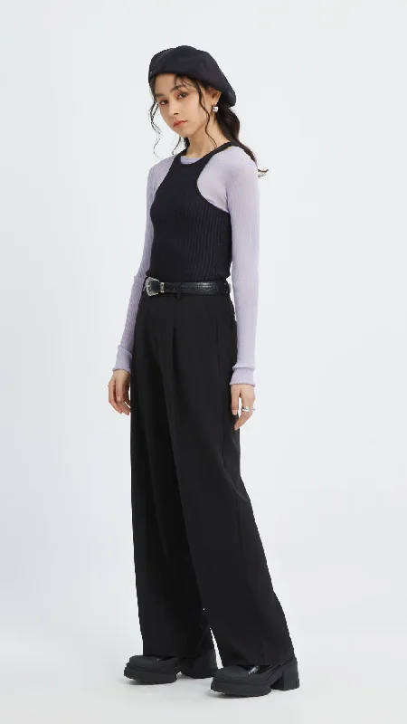 Wide Leg Tailored Pants