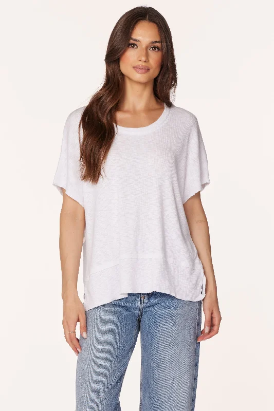 RAW EDGE DROPPED SHOULDER TEE