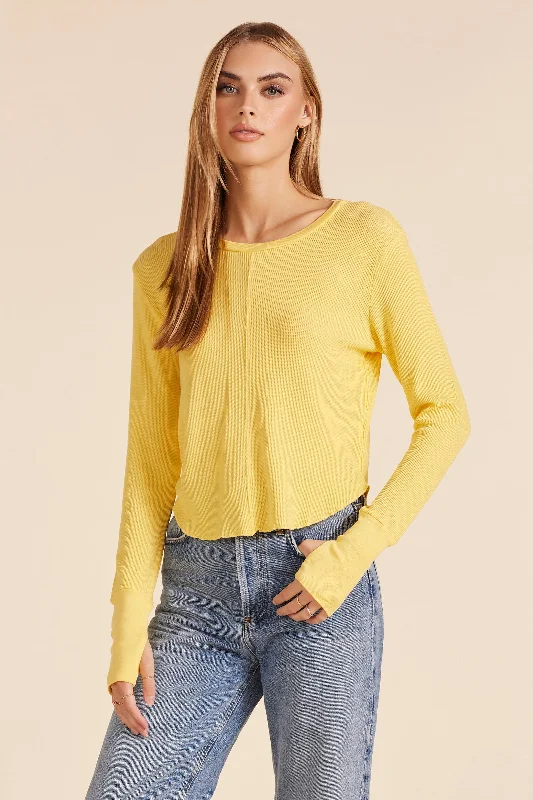 CROPPED BOXY LONG SLEEVE TEE