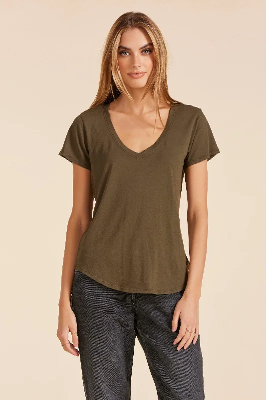 V-NECK JERSEY TEE