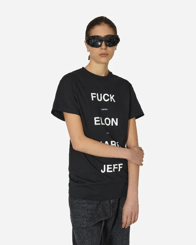 Fuck Elon Mark Jeff T-Shirt Black