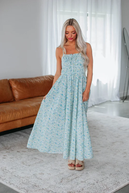 Alleah Maxi Dress - Sky Blue