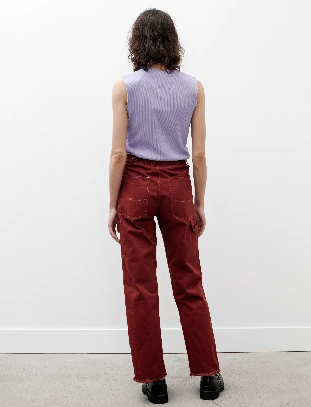 Worker Pants Heavy Twill Brick Red