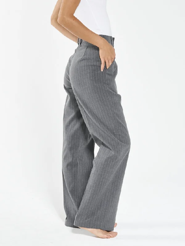 Danny Pinstripe Pant - Grey