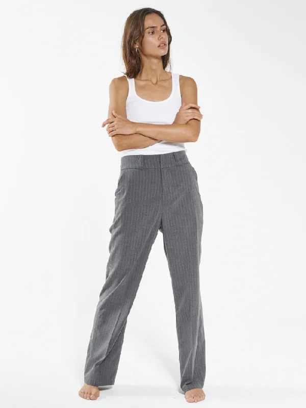 Danny Pinstripe Pant - Grey