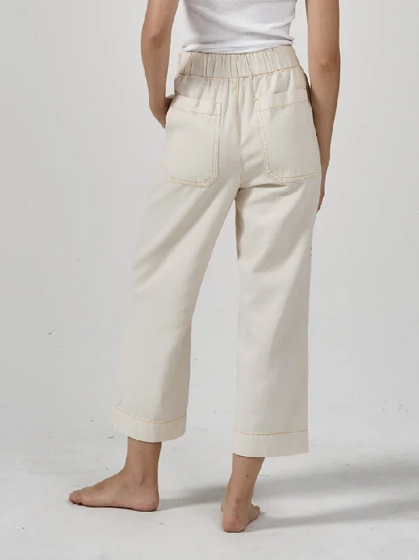 Ease Utility Pant - Heritage White / Citrus