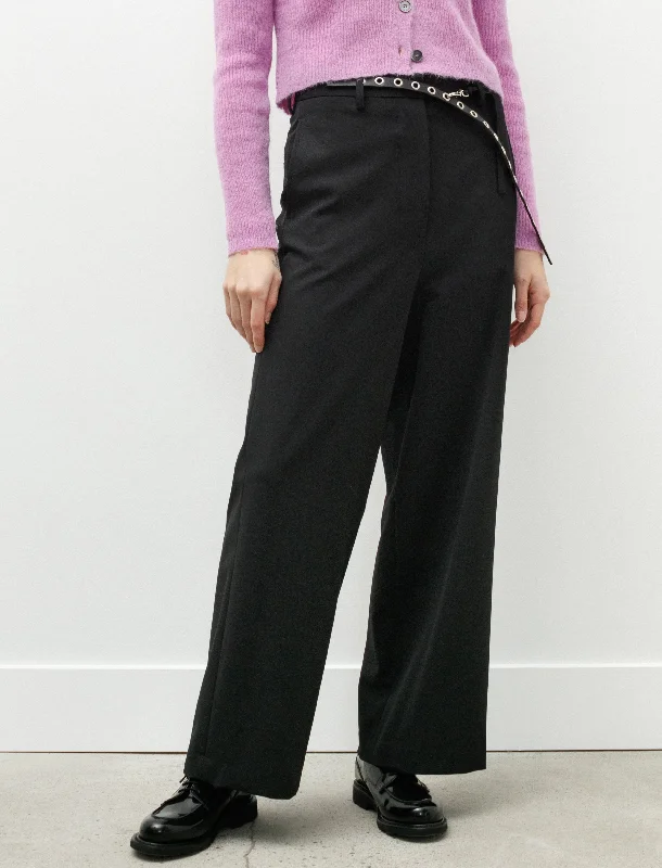 Skater Pants Wool Suiting Black