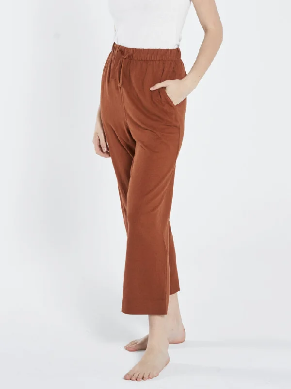 Hemp Heavyweight Ease Pant - Coffee