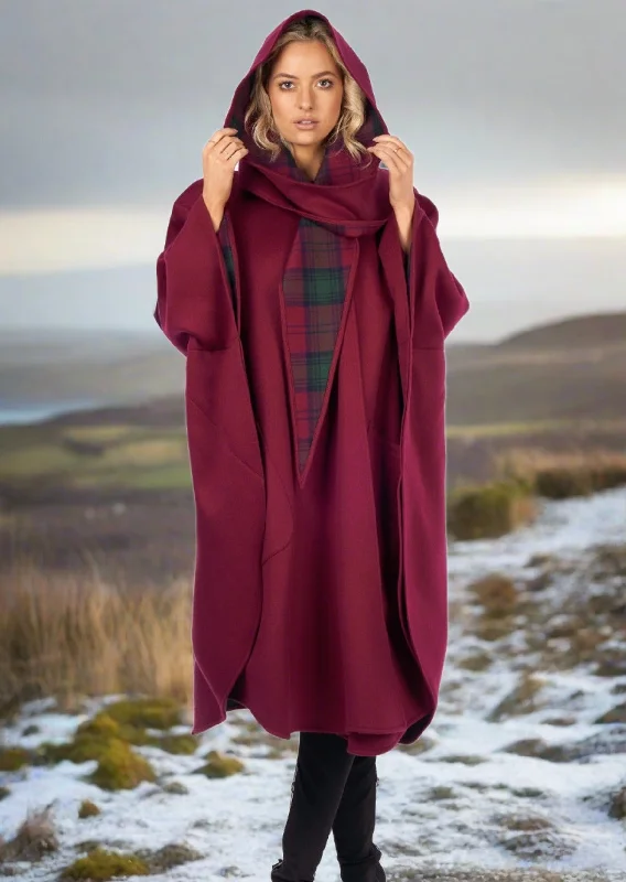 Jimmy Hourihan Classic Claret Wool Walking Cape