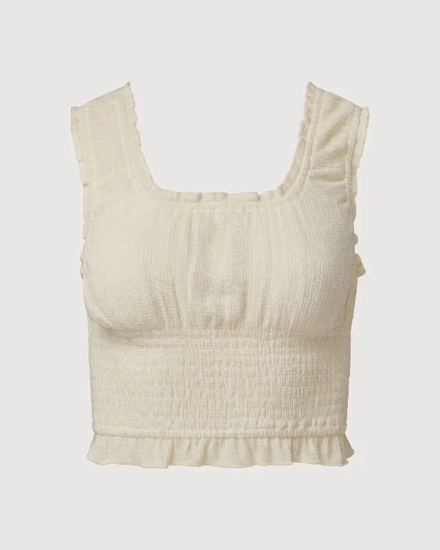 Scooped Smocked Tank