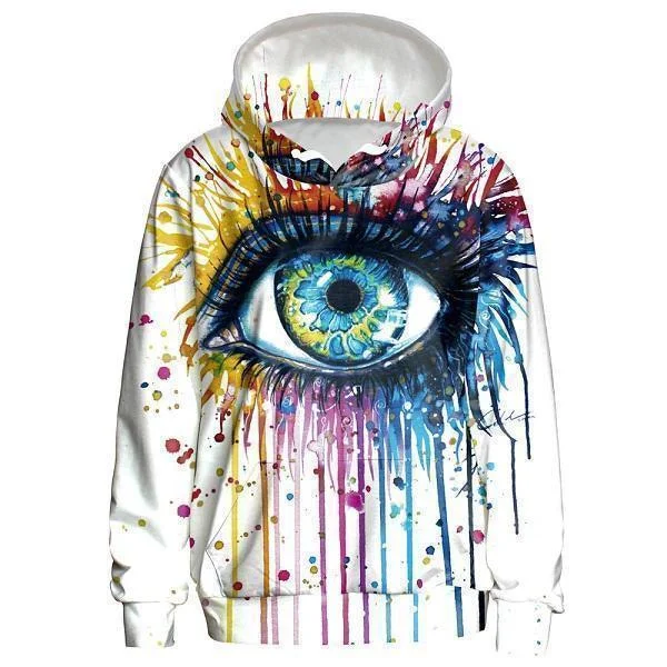 Eye Print 3D Hoodie UNISEX Hip Hop Hoodie