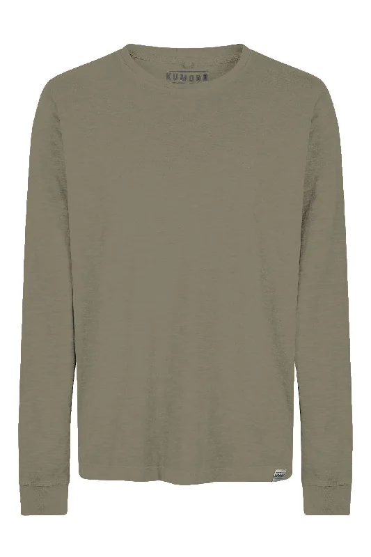 Hakon Organic Cotton Long Sleeve T-shirt | Moss Green