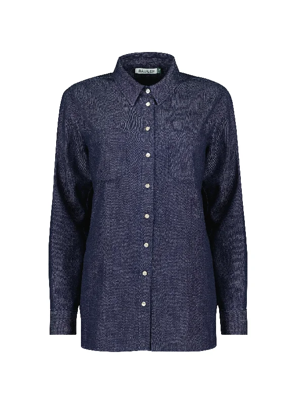 Hattie Organic Denim Shirt | Dark Indigo