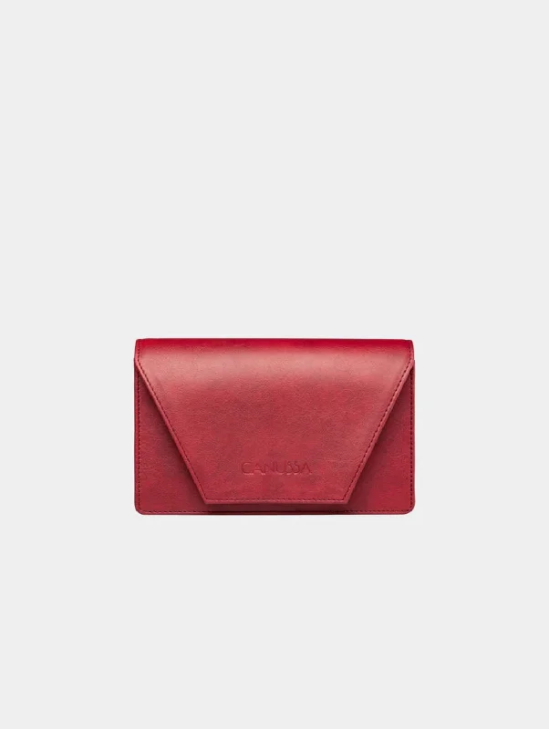 Hybrid Versatile Vegan Leather Crossbody Bag | Red