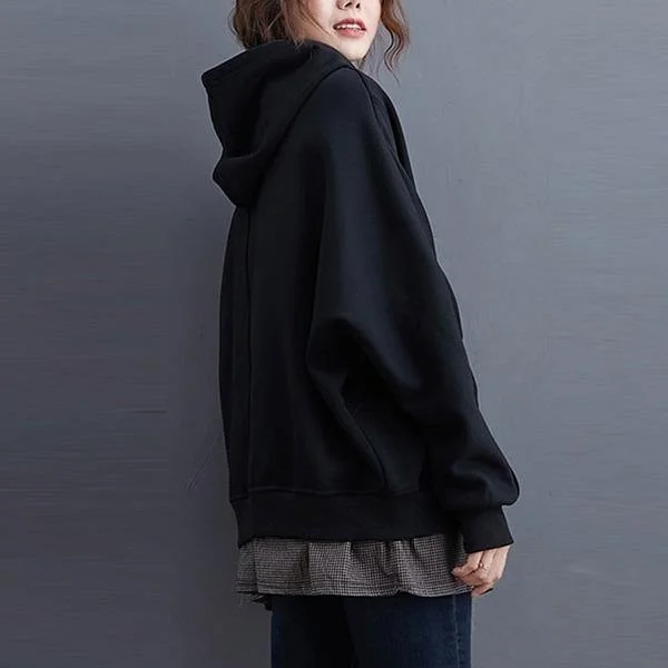 Oversized Women Casual Hooded Sweatshirt  Loose Female Thick Cotton Warm Hoodies