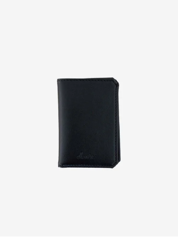 Hibiscus Vegan Apple Leather Card Holder | Black