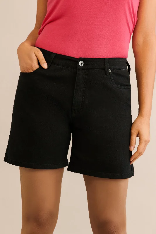 Short en jeans coupe droite - Femme