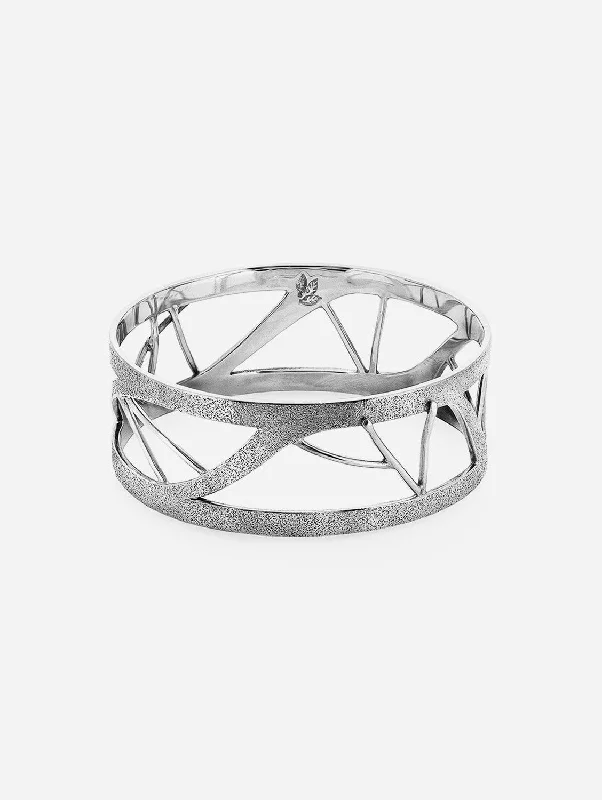 Impact Recycled 925 Sterling Silver Bangle | Silver