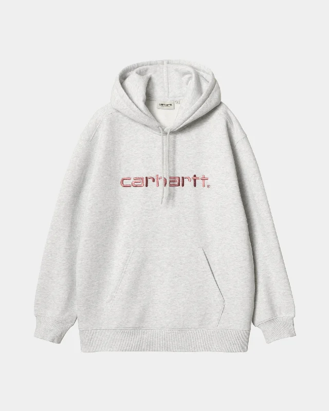 Women’s Hooded Carhartt Sweatshirt | Ash Heather / Dusty Rose