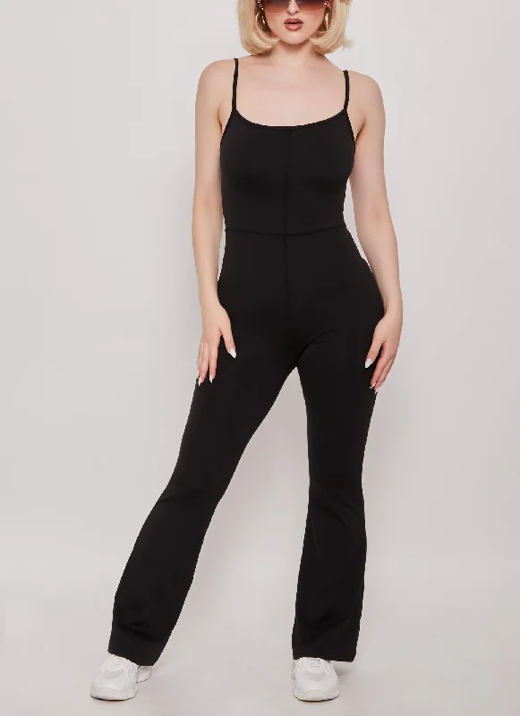 Solid Cami Flare Jumpsuit