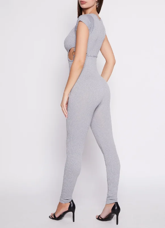 O Ring Side Cut Out Jumpsuit