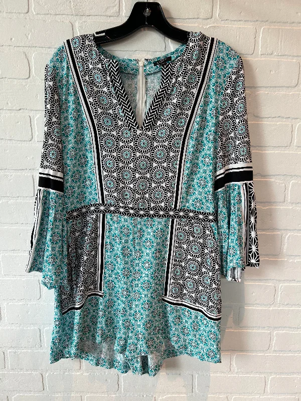 Romper By Loft In Black & Blue, Size: M