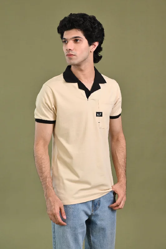 Men's Shirts with Button-Down CollarsCONTRAST RESORT COLLAR POLO