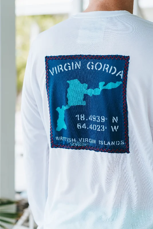 Men's Logo T-Shirts for Brand RepresentationVirgin Gorda GPS UPF50 Shirt - White