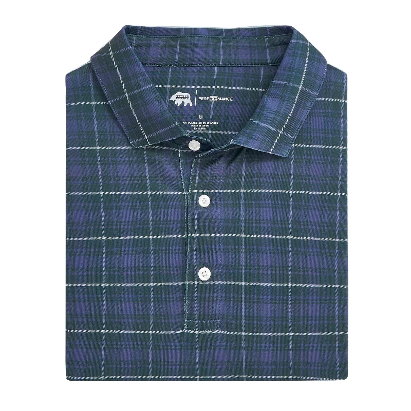Lightweight Men's Linen ShirtsDutton Plaid Printed Performance Polo