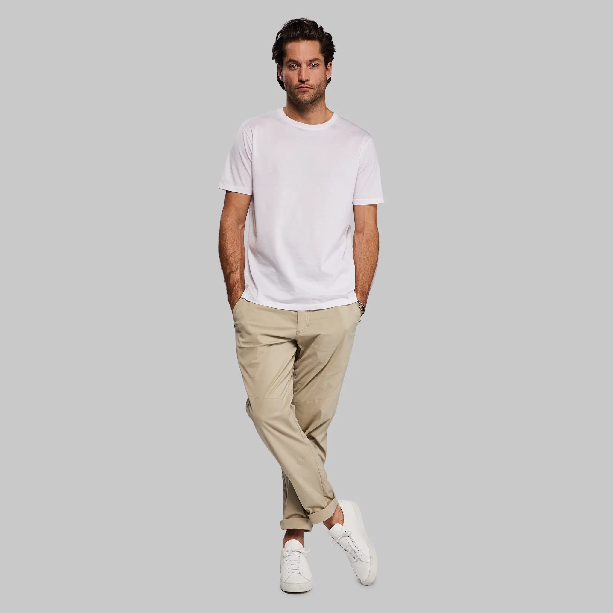 Men's Scoop Neck T-Shirts for a Relaxed FeelEquator T Shirt. White edition