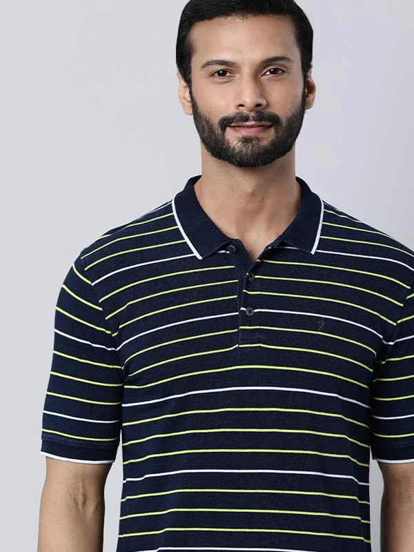 Men's Shirts for CampingMen Striped Polo T-Shirt