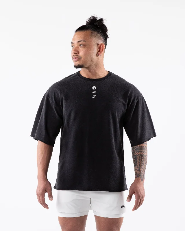 Men's Shirts with Moisture-Wicking FabricThree Pillar Terry Tee - Washed Black