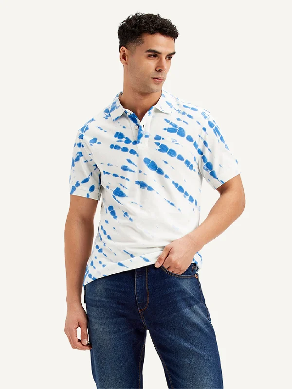 Men's Shirts with Belt AttachmentsMen's Tie -Dye Slim Fit Polo T-Shirt