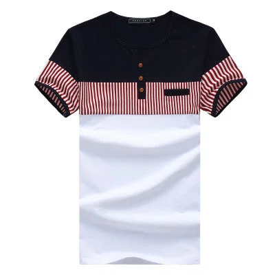 Men's Checkered Shirts for a Retro FeelRowed Stripe Summer Shirt