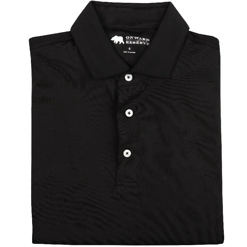 Men's Shirts with Scoop NecksSolid Performance Polo - Black
