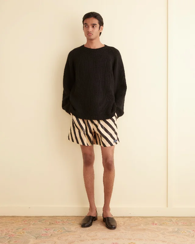 Warm Men's Fleece-Lined PantsDomino Stripe Shorts