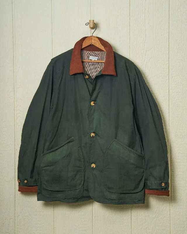 Men's Striped Long-Sleeve Shirts for a Maritime FeelGamekeeper Jacket in Olive Waxed Canvas