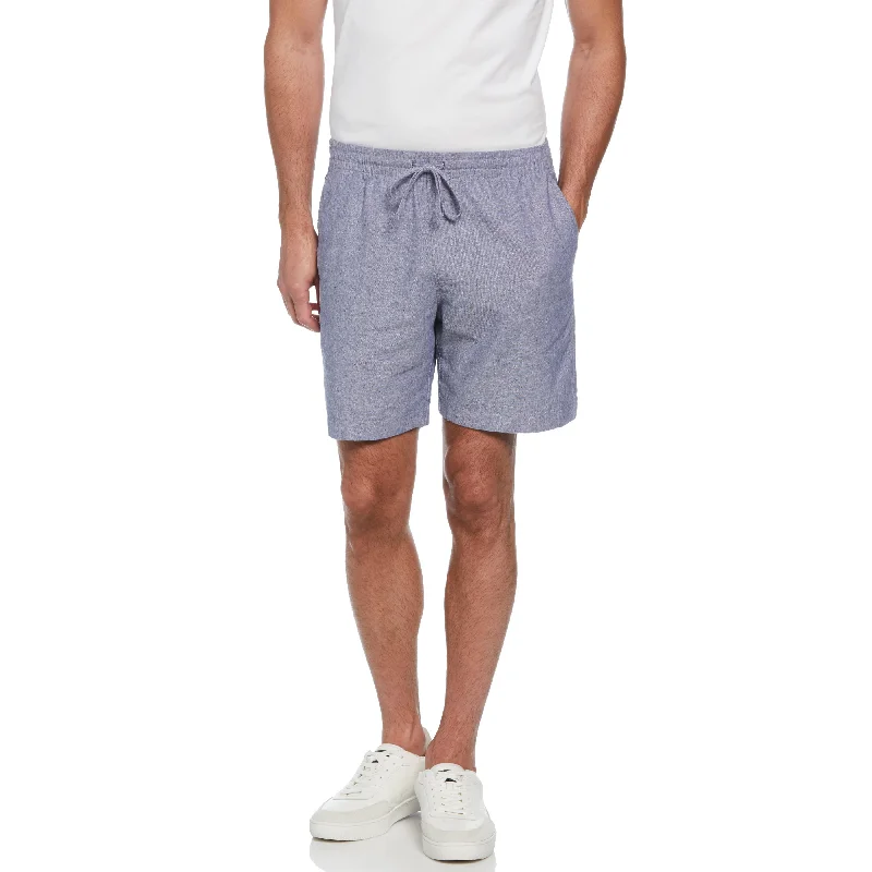 Men's Patterned Pants with Camouflage PrintsLinen Blend Short