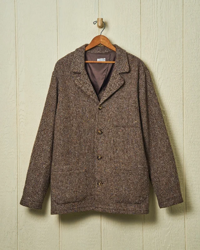 Men's Layering Shirts for Seasonal TransitionsShetland Wool Loafer Jacket in Donegal Herringbone