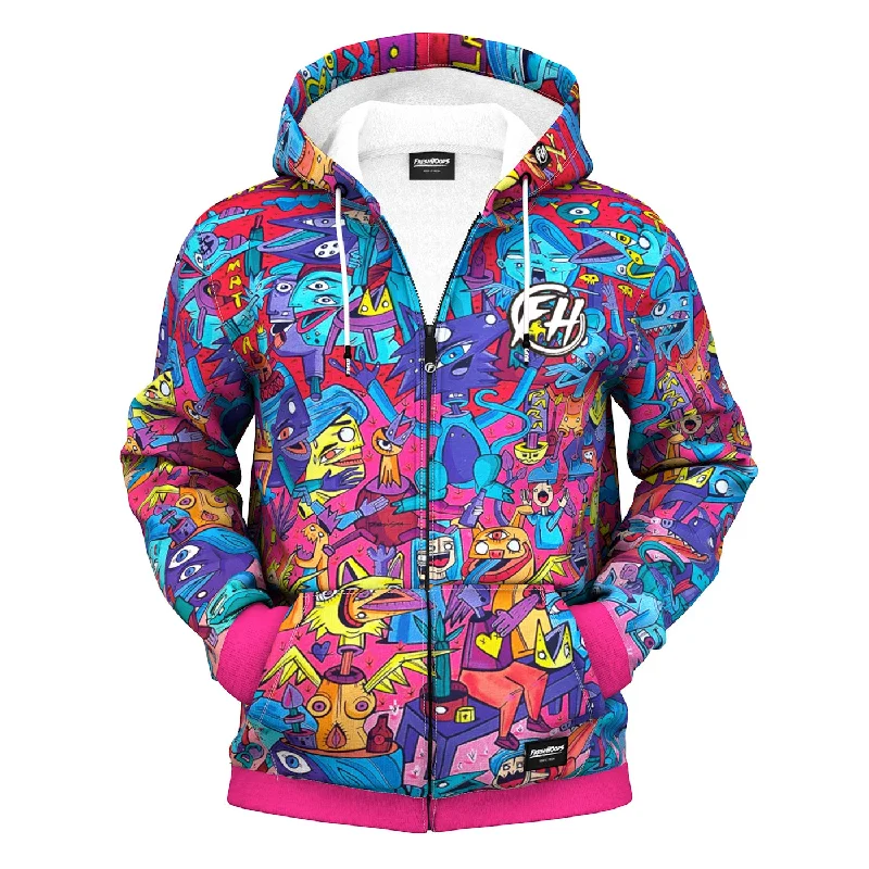 Elevated Men's Lounge HoodiesAnimalitos Zip Up Hoodie