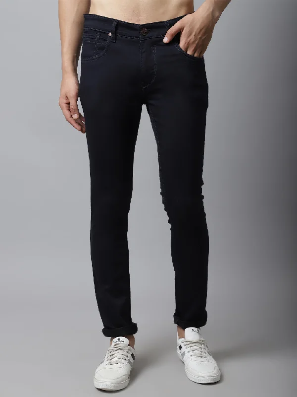 Men's Jeans for a Dressy OccasionMen's Ultra Narrow fit No Fade Navy Blue  Jeans