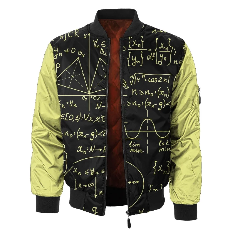 Men's Coats with VentilationMath Routine Bomber Jacket