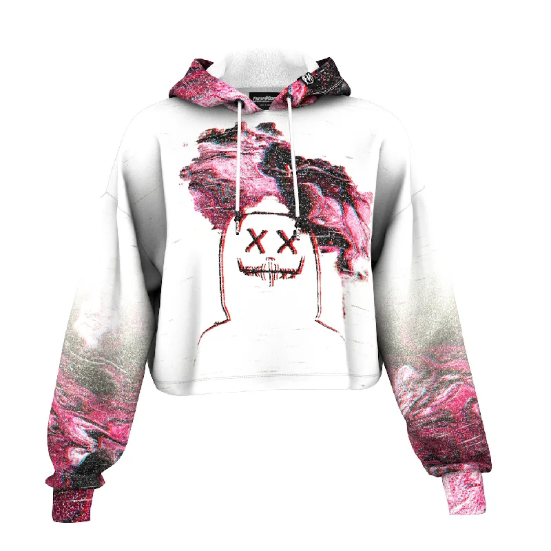 Men's Hoodies with Wind-Resistant FabricMystic Signal Cropped Hoodie
