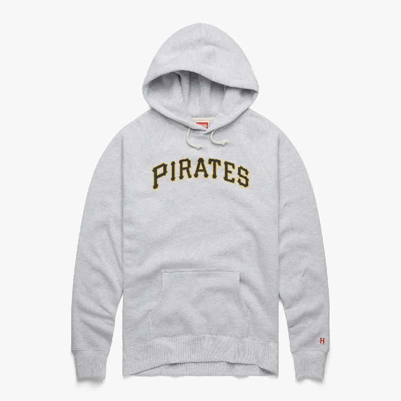 Men's Hoodies with Asymmetric ZippersPittsburgh Pirates Jersey Logo Hoodie