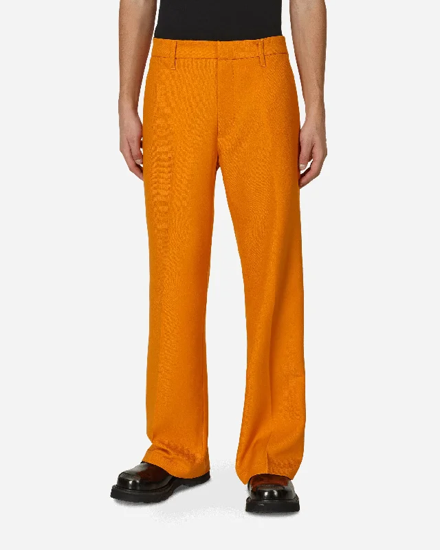 New Arrival Designer Men's JeansBootcut Trousers Orange