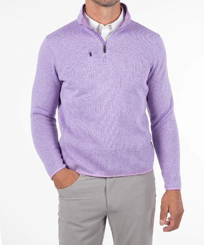 Men's Coats for Rainy WeatherHeathered Quarter-Zip Performance Fleece Pullover