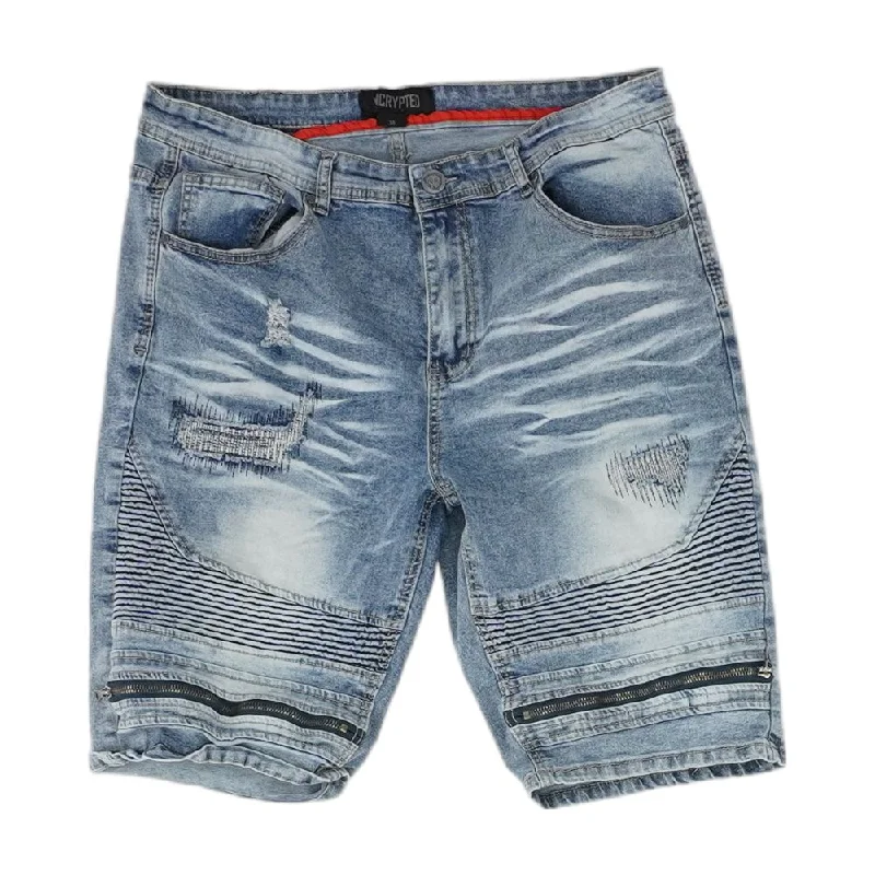 Men's Denim Shorts for SummerBlue Solid Denim Shorts