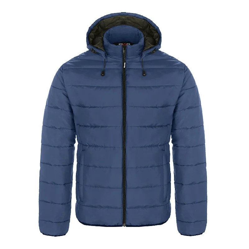 Trendy Men's Anorak JacketsL00980 - Glacial - Men's Puffy Jacket With Detachable Hood