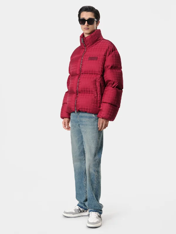 Men's Coats for Cold WeatherMA QUAD JACQUARD DOWN JACKET - Deep Red