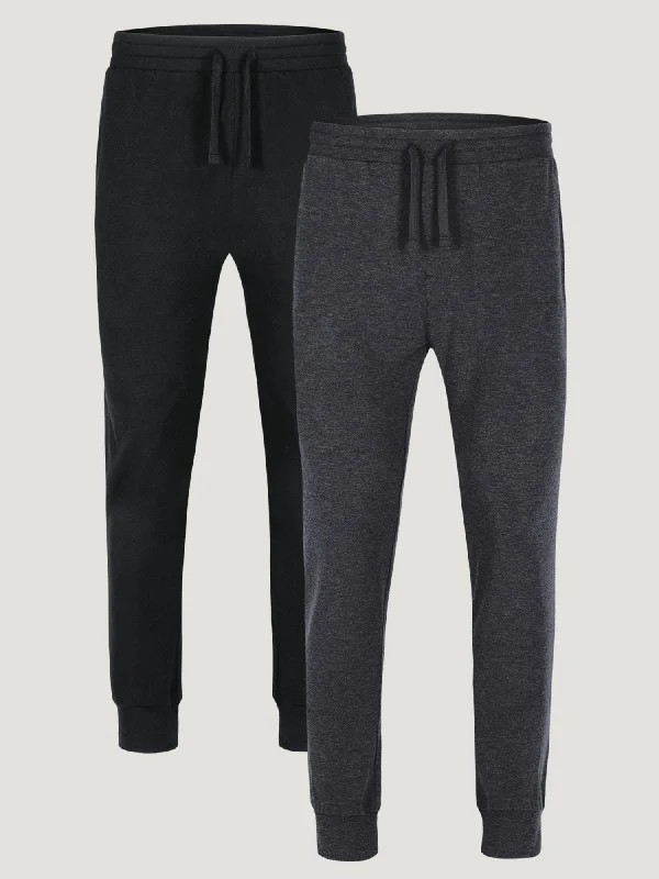 Men's Pants with Back PocketsBlack + Charcoal Day Off Jogger 2-Pack
